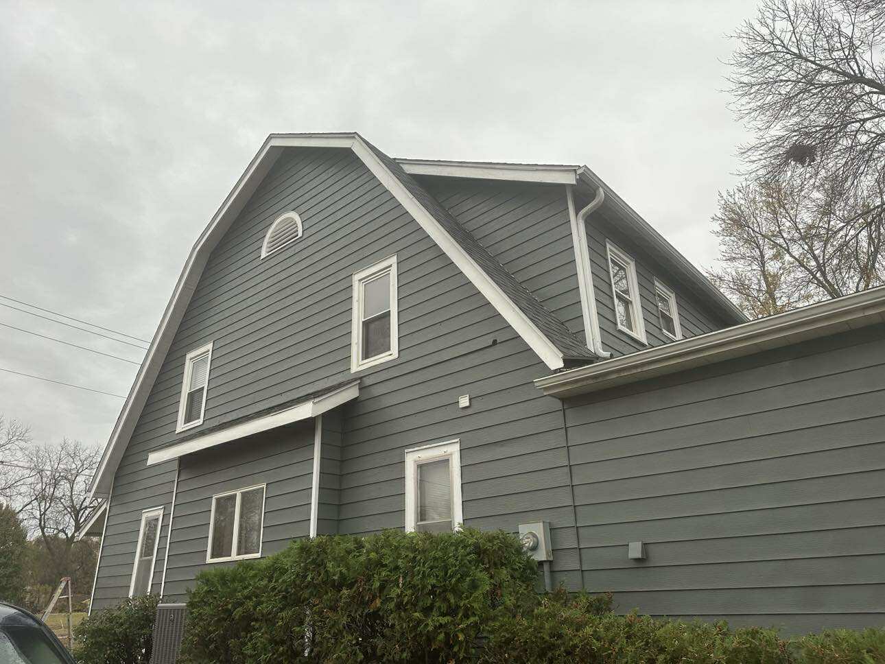 Bright living room with painted walls